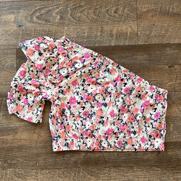 Universal Thread One Shoulder Floral Print Top - Picture 8 of 9